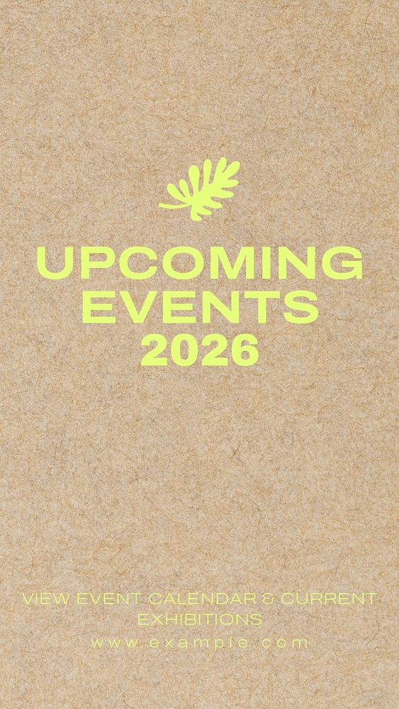 Upcoming events Instagram story template, editable text