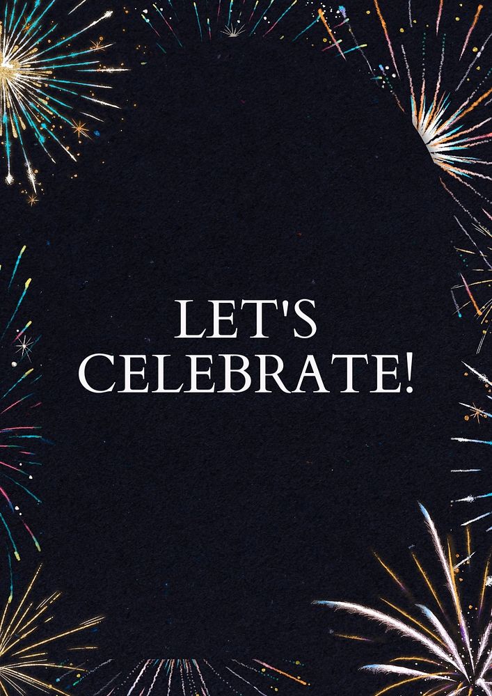 Let's celebrate! poster template, editable text and design