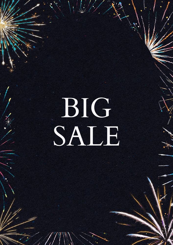 Big sale poster template, editable text and design