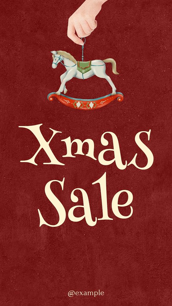 Xmas sale Instagram story template, editable text