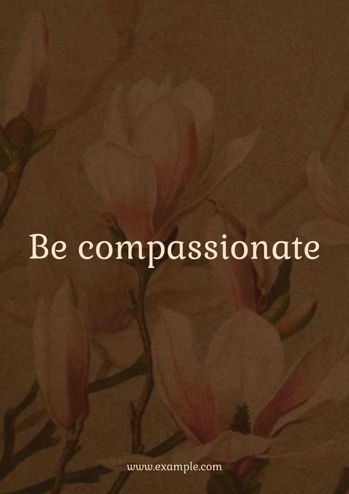 Be compassionate poster template, editable text and design