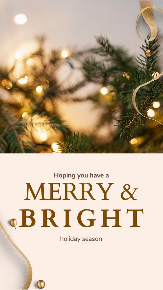 Holiday season Instagram story template, editable text