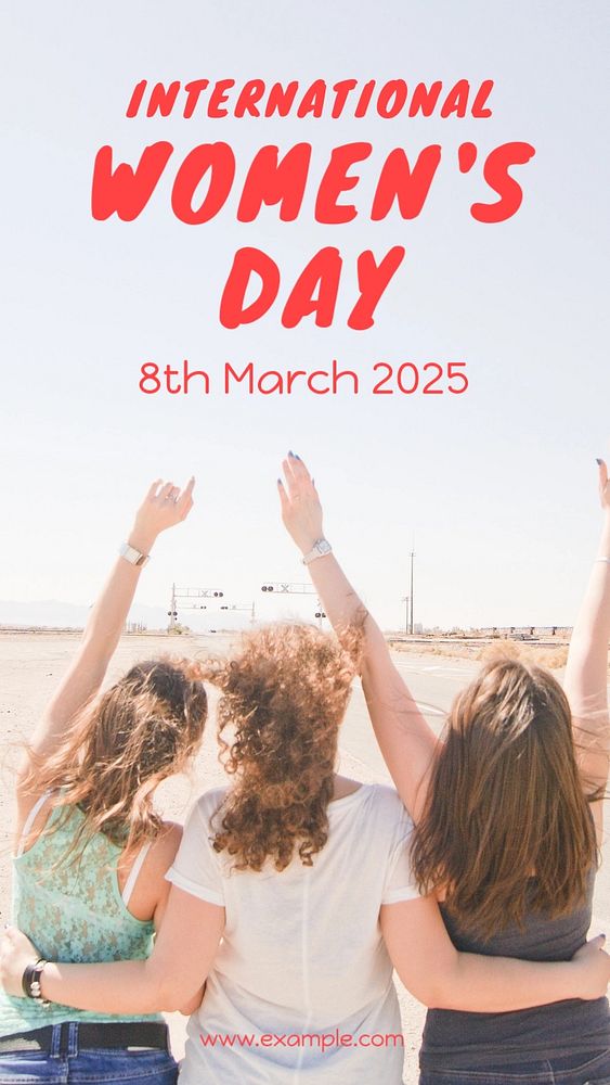 Women's day event  Instagram story template, editable text