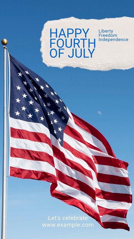 Fourth of July  Instagram story template, editable text