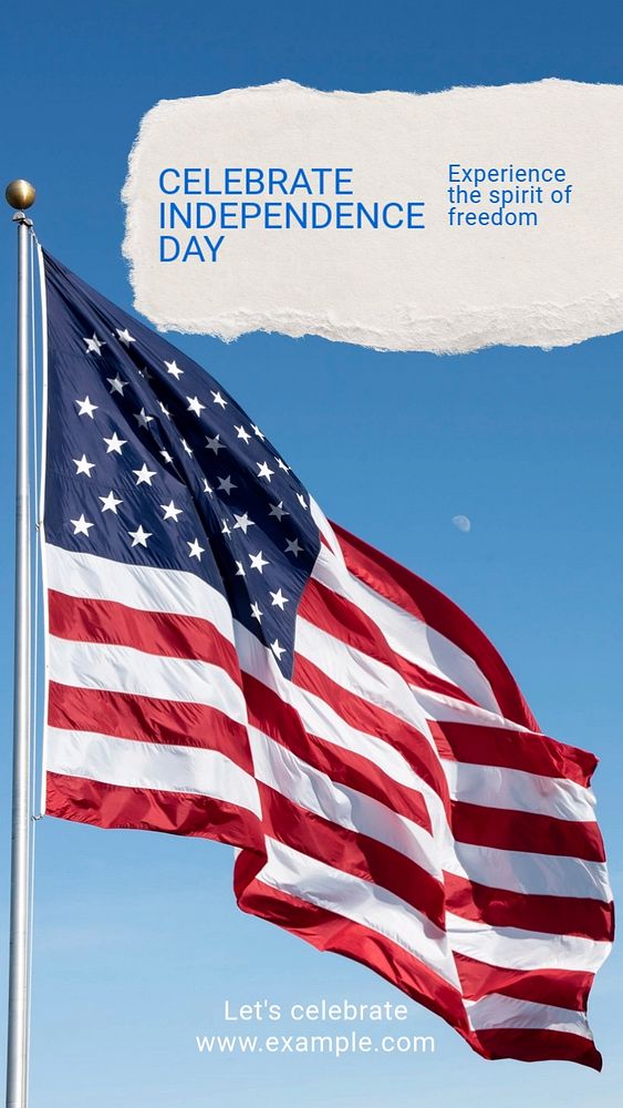 Independence day  Instagram story template, editable text