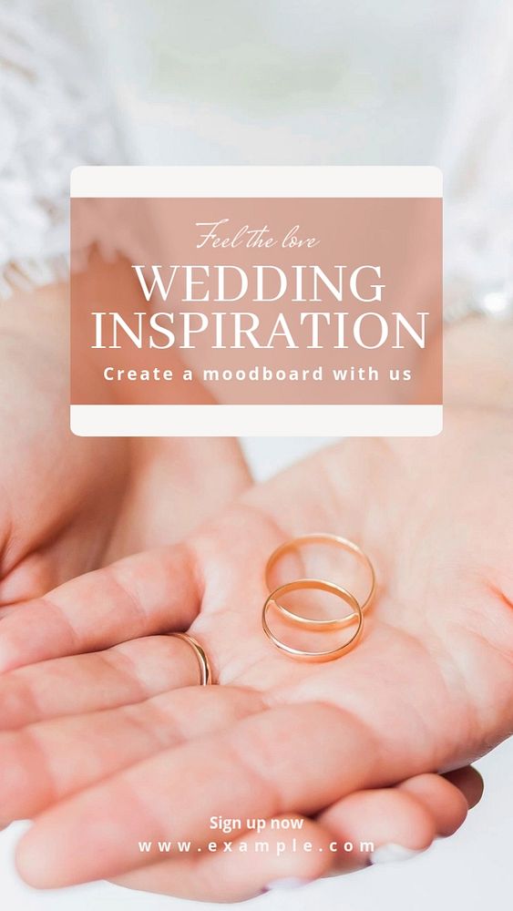 Wedding Inspiration  Instagram story template, editable text