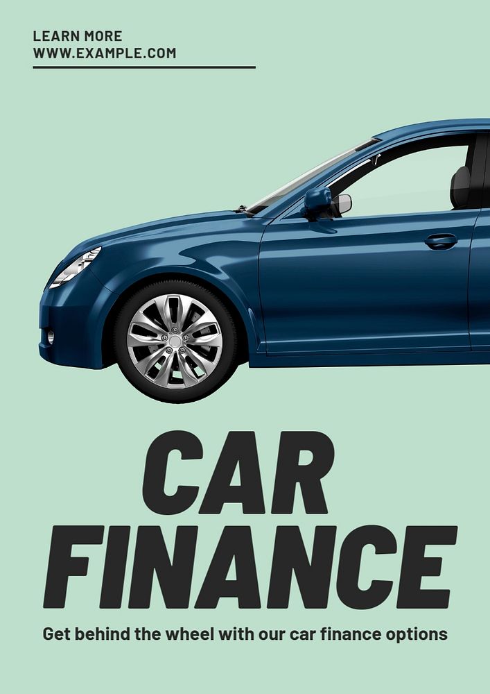 Car finance  poster template, editable text and design