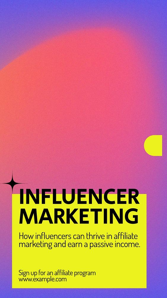 Influencer marketing  Instagram story template, editable text