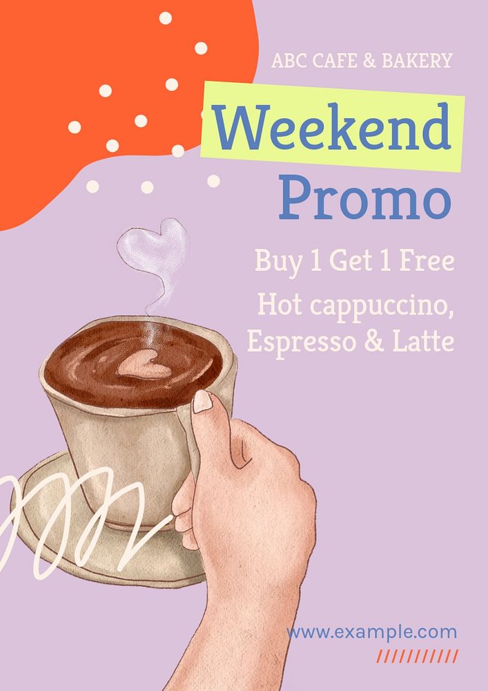 Weekend promotion  poster template, editable text and design