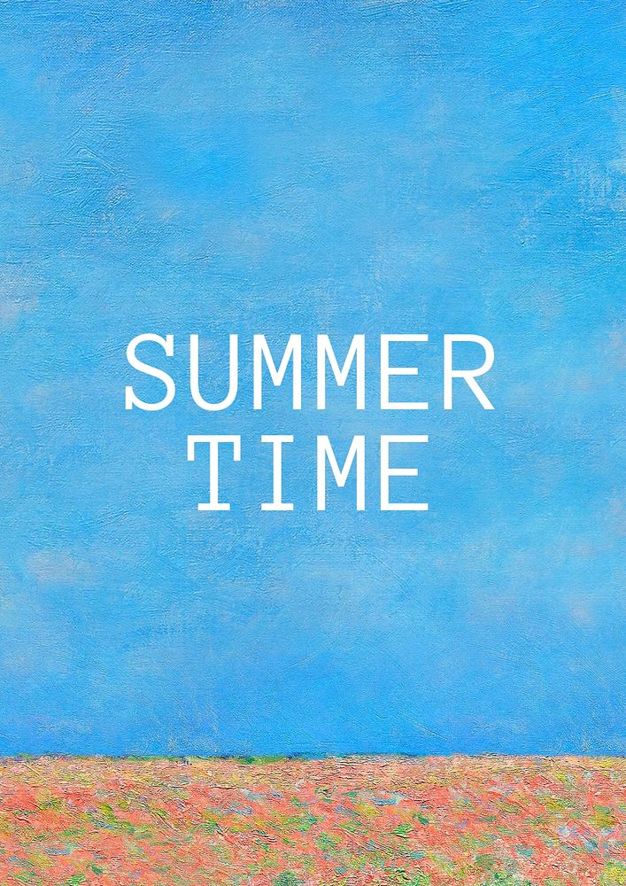 Summer time poster template, editable text and design