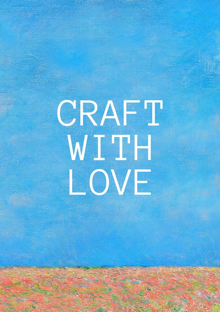 Love craft poster template, editable text and design