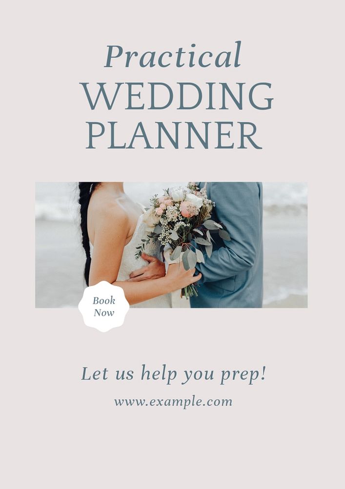 Wedding planner  poster template, editable text and design