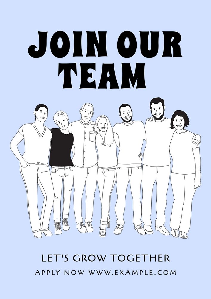 Join our team  poster template, editable text and design