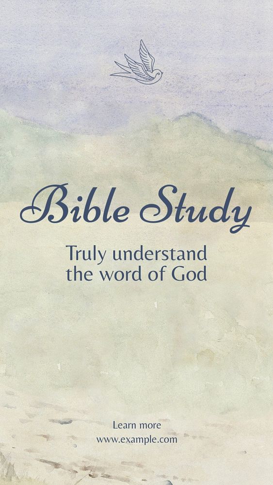 Bible study Instagram story template, editable text