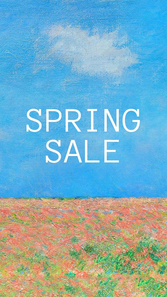 Spring sale Instagram story template, editable text