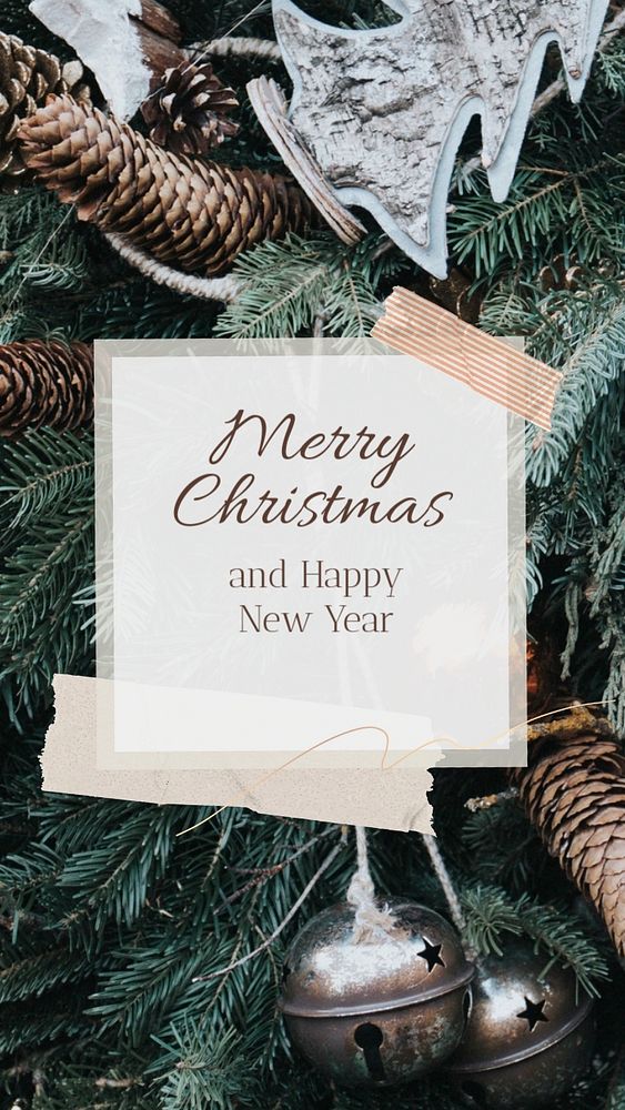 Merry Christmas  Instagram story template, editable text