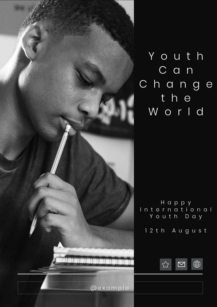 Youth day  poster template, editable text and design