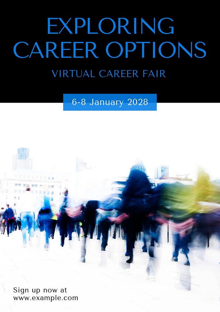 Career options  poster template, editable text and design