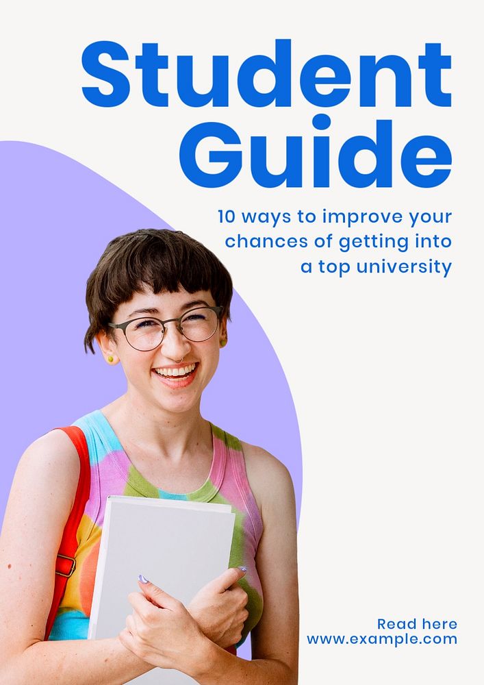 Student guide  poster template, editable text and design