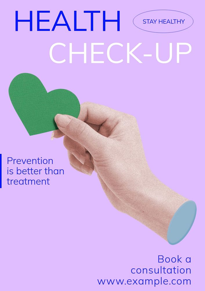 Health check up  poster template, editable text and design