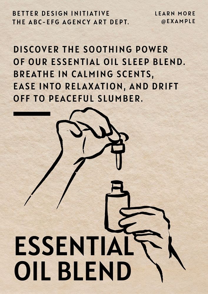 Essential oil  poster template, editable text and design