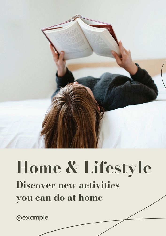 Home & lifestyle  poster template, editable text and design