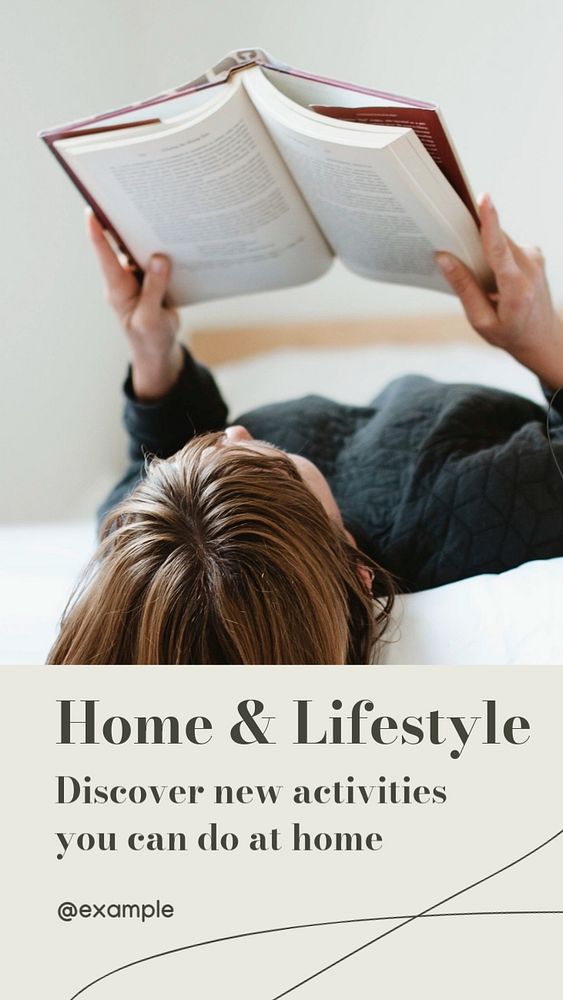 Home & lifestyle  Instagram story template, editable text