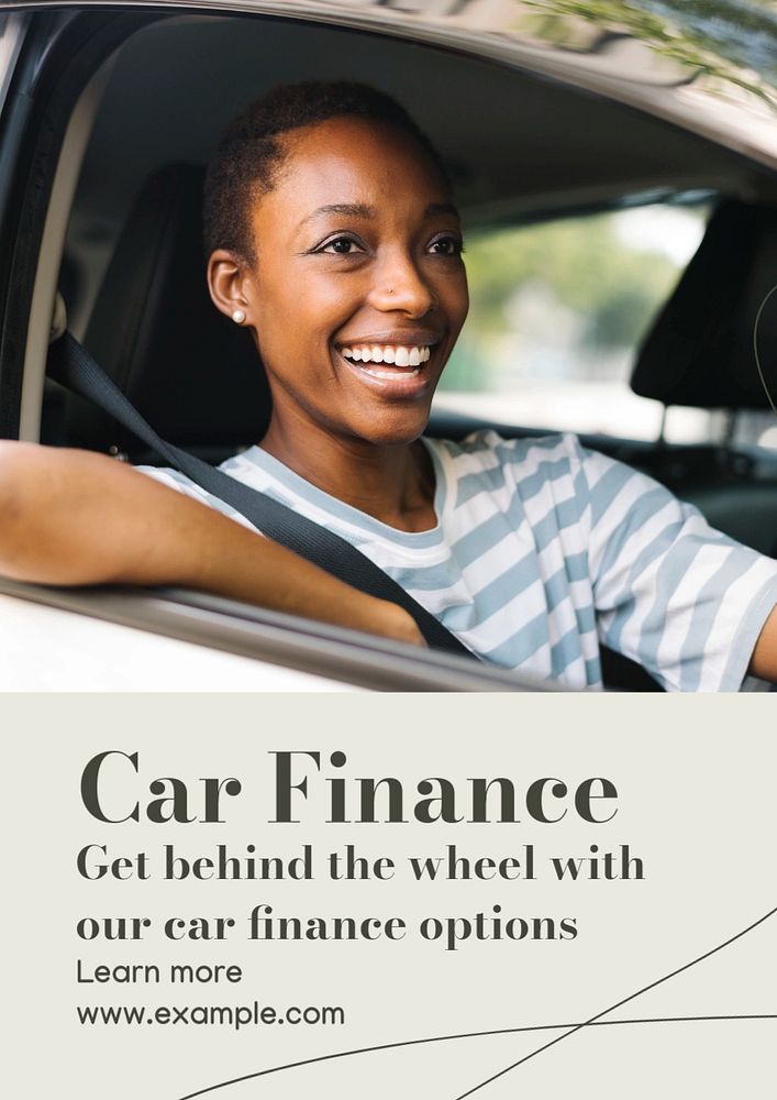 Car finance  poster template, editable text and design