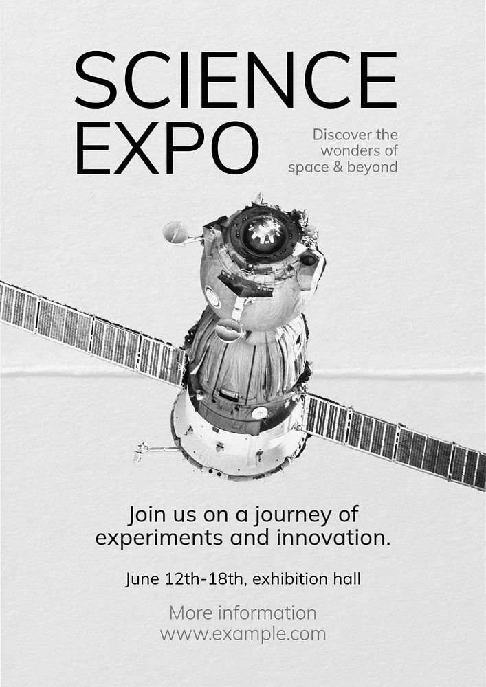 Science expo poster template, editable text and design