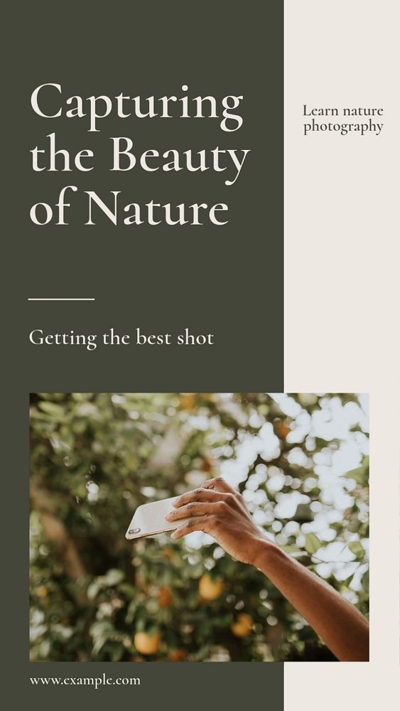 Nature  Instagram story template, editable text