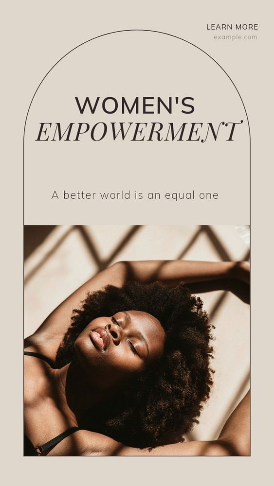 Women's empowerment  Instagram story template, editable text