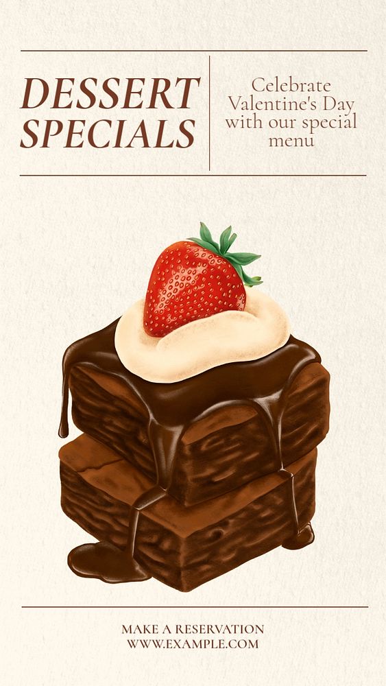 Dessert specials Instagram story template, editable text