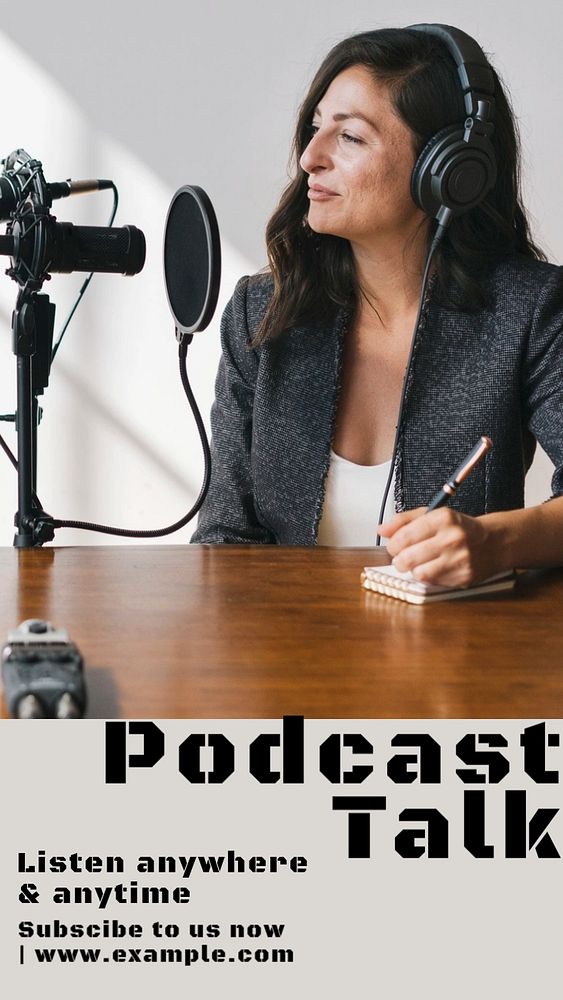 Podcast talk Instagram post template Instagram story template