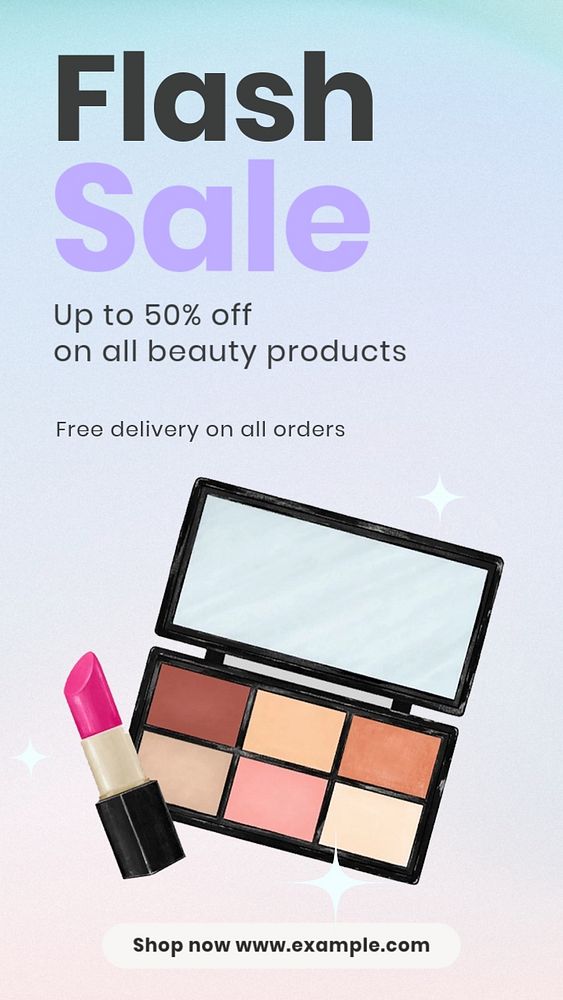 Flash sale  Instagram story template, editable text