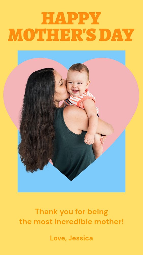 Happy mother's day Instagram story template, editable text