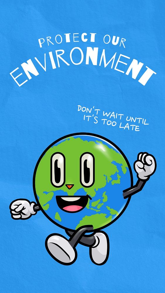 Protect our environment  Instagram story template, editable text