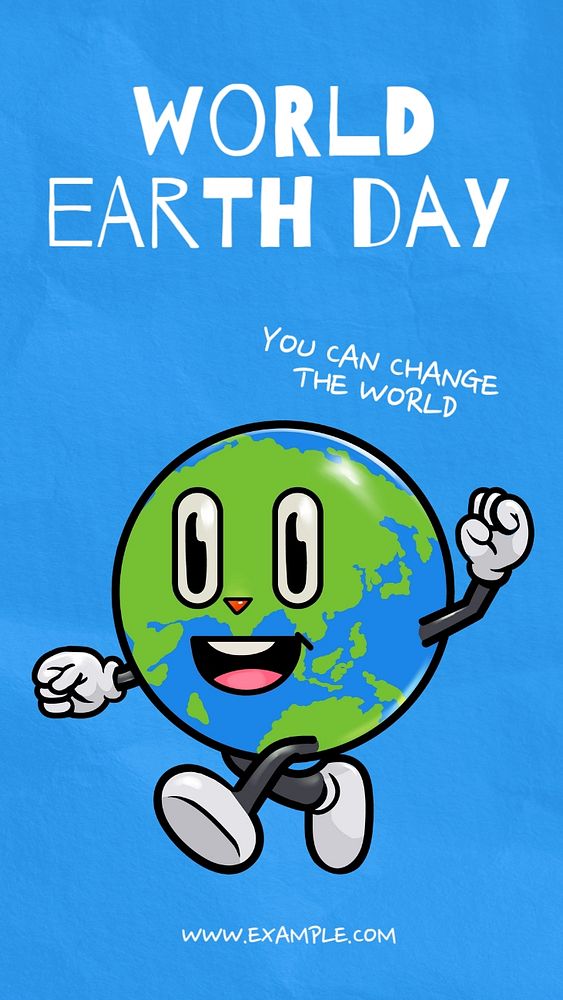 World earth day  Instagram story template, editable text