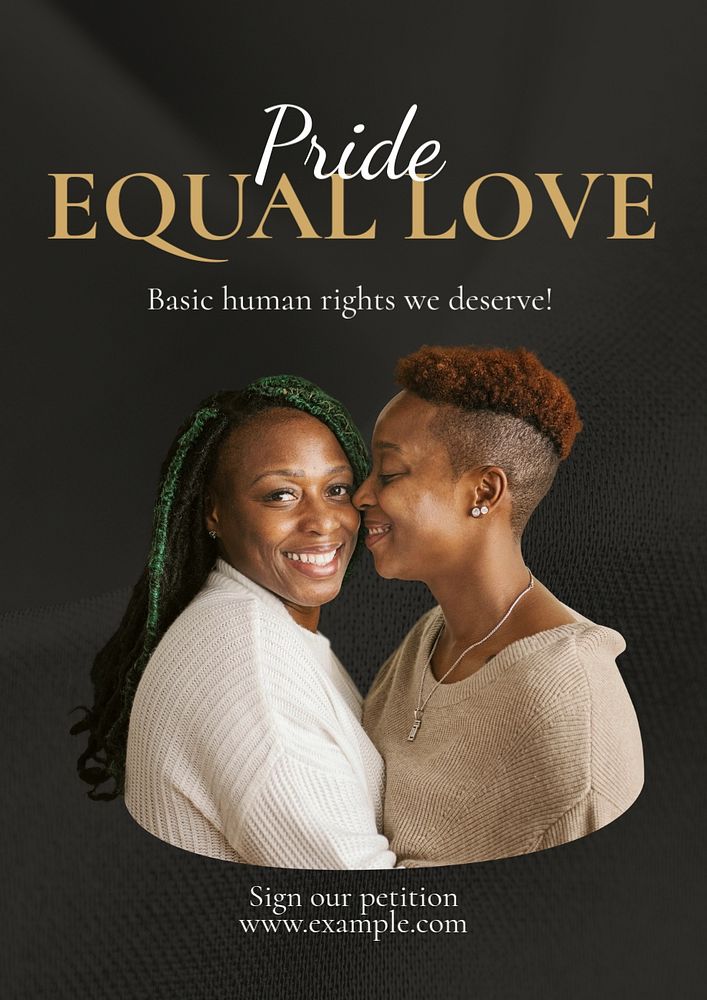 Equal love  poster template, editable text and design