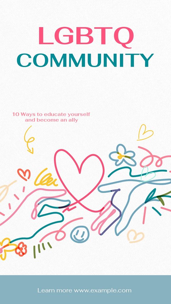 LGBTQ community  Instagram story template, editable text