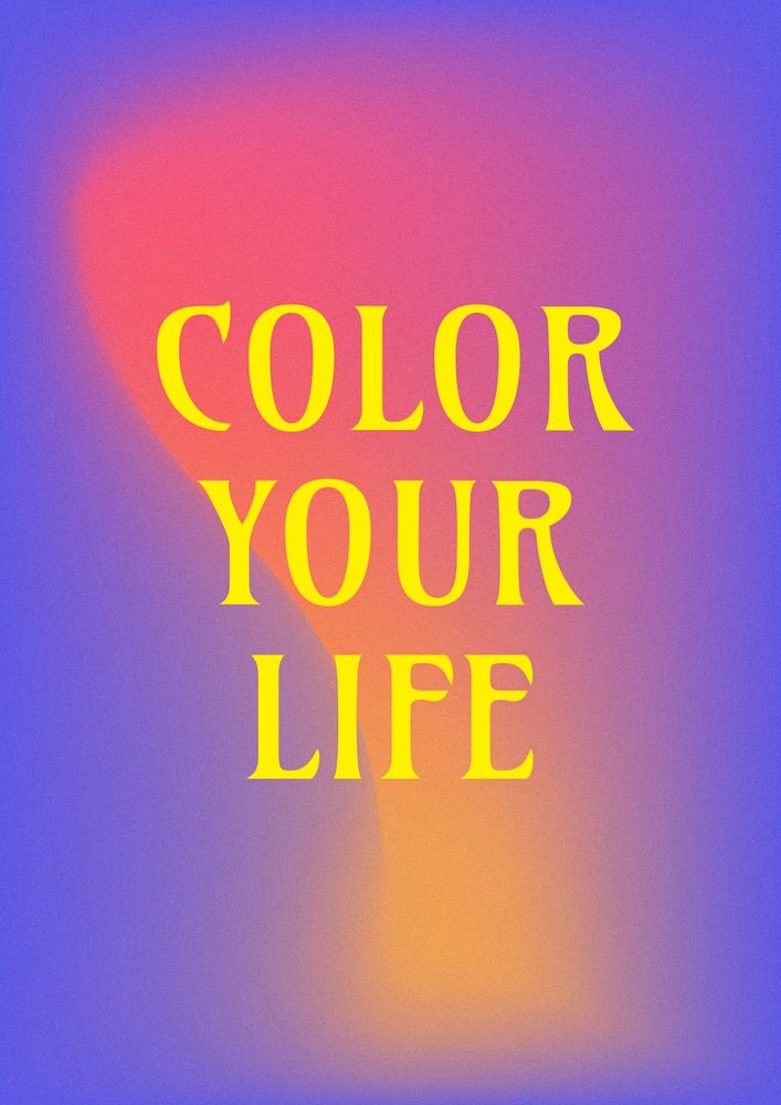 Color your life poster template, editable text and design