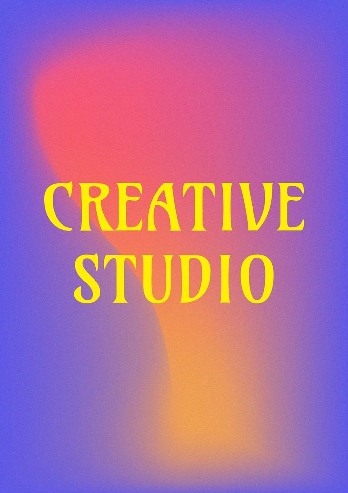 Creative studio poster template, editable text and design