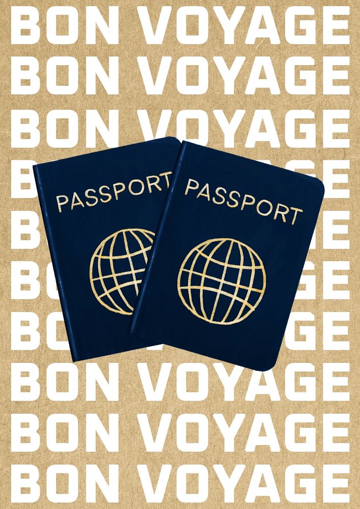 Bon voyage  poster template, editable text and design