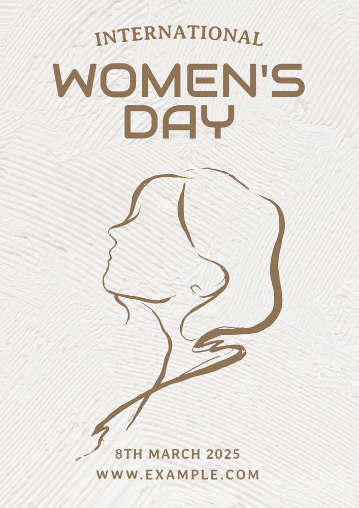 Women's day event  poster template, editable text and design