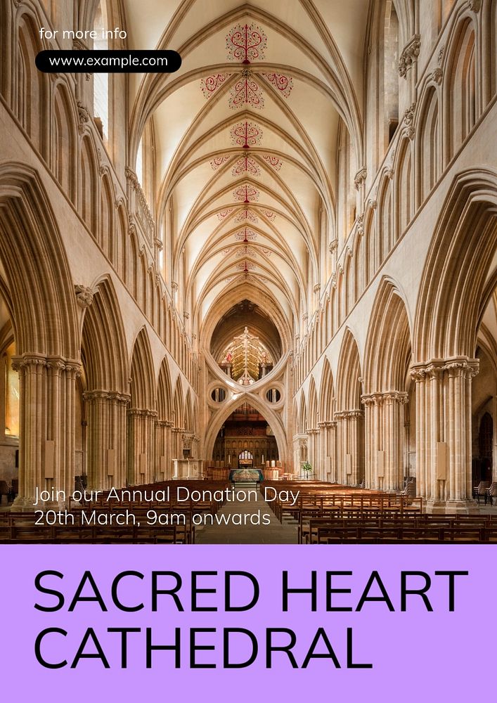 Cathedral  poster template, editable text & design