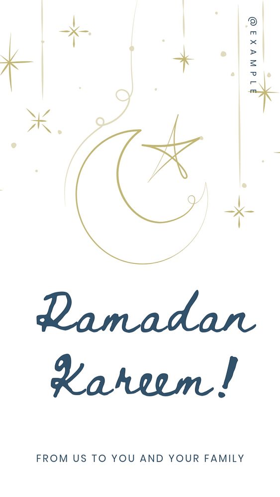 Ramadan Kareem Instagram story template, editable text