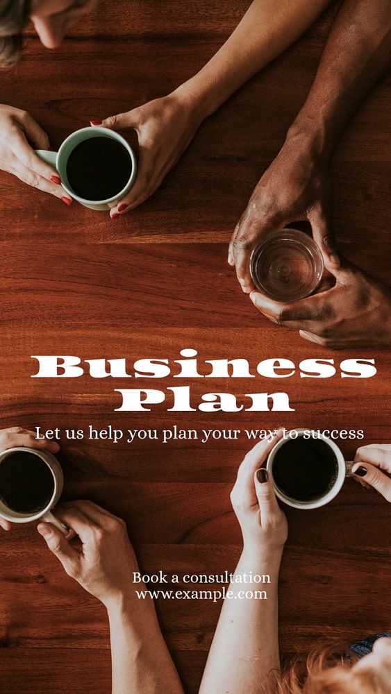 Business plan Instagram story template, editable text