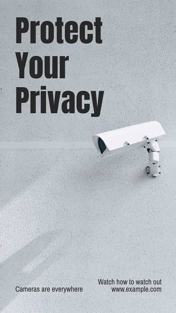 Protect your privacy Instagram story template, editable text