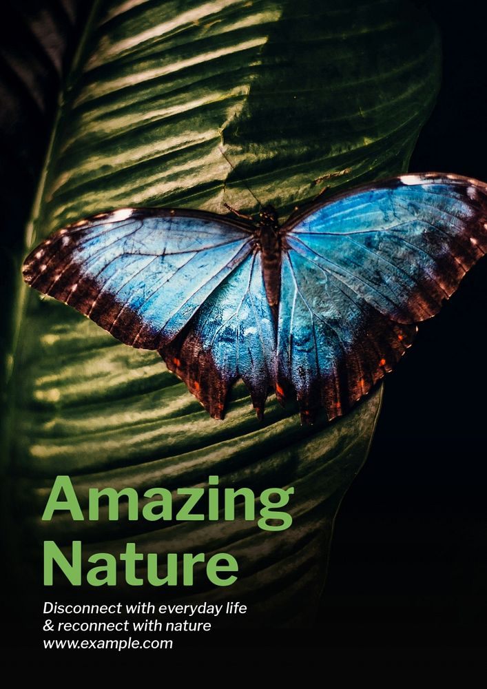 Amazing nature poster template, editable text and design