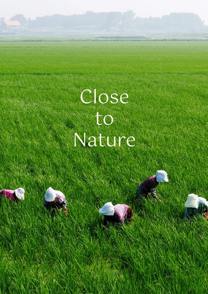 Close to nature poster template, editable text and design