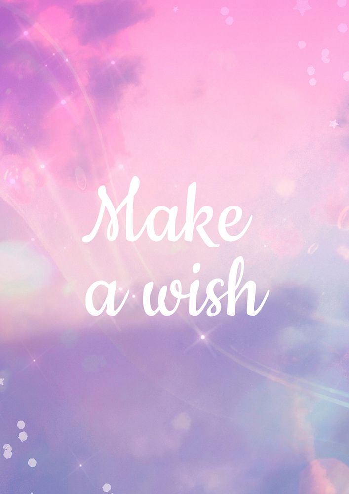 Make a wish poster template, editable text & design